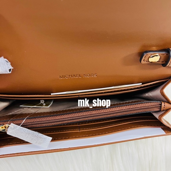 Michael Kors Jet Set Charm Star Print Large Wallet On A Chain Crossbody Bag - Picture 8 of 14